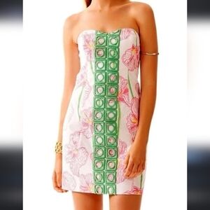 Lilly Pulitzer $228 Angela Resort Mini Dress White Clover NWT Size 0
